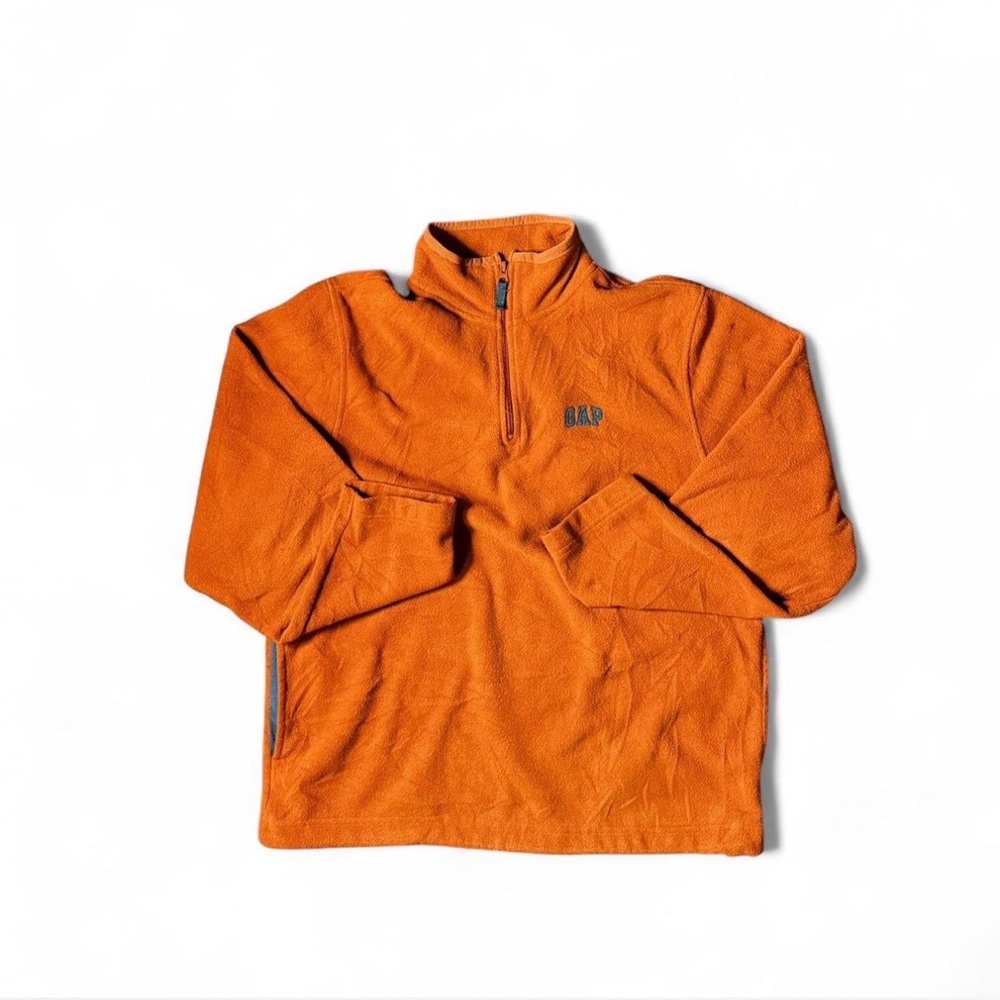 Gap orange fleece quarter zip